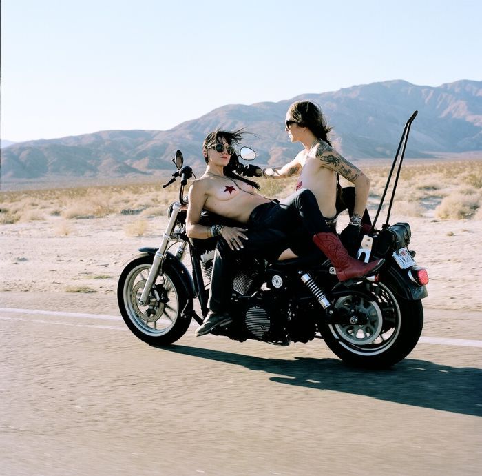 Girls on a motorcycle in Puyang