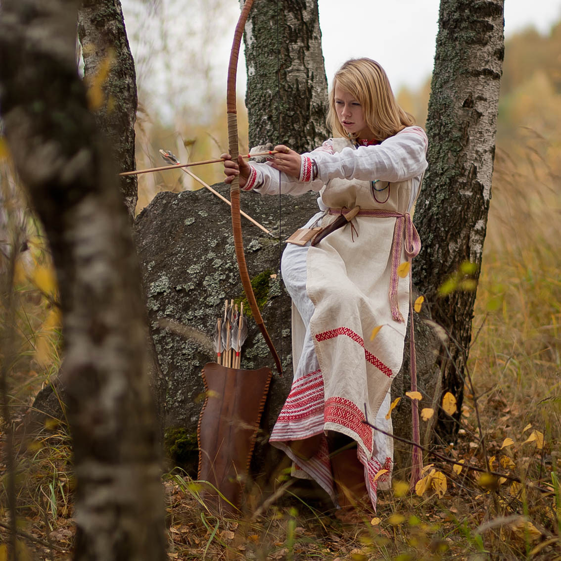 Sexy photo Girls in Slavic costumes in Puyang